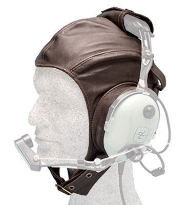 Coiffe en tissu pour pilote brun