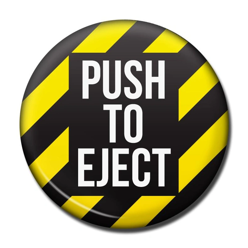 Autocollant à frigo Push to Eject