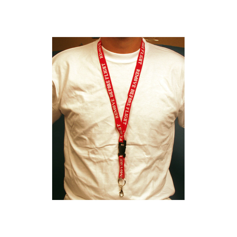 Tour de cou " Remove before flight"